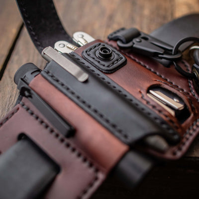 Beltora - Leder Eule Schnalle Tactical Multifunktionsgürtel Abdeckung