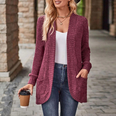 Sigrid - Hohle Aus Öffnen Sie Vorderseite Strickjacke