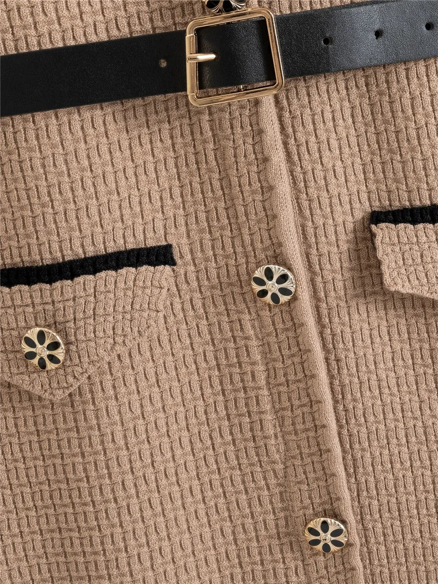 Tamara - A-Gefüttertes Strickkleid