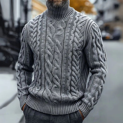 Philo - Rollkragen Pullover Aus Zopfstrick