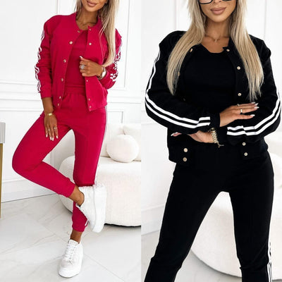 Kendra - Rundhalsausschnitt Jacke und Hose 3 Stück Set