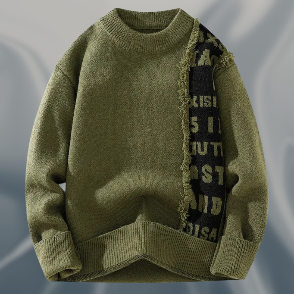 Dirrk – Jacquard Pullover Mit Rundhalsausschnitt