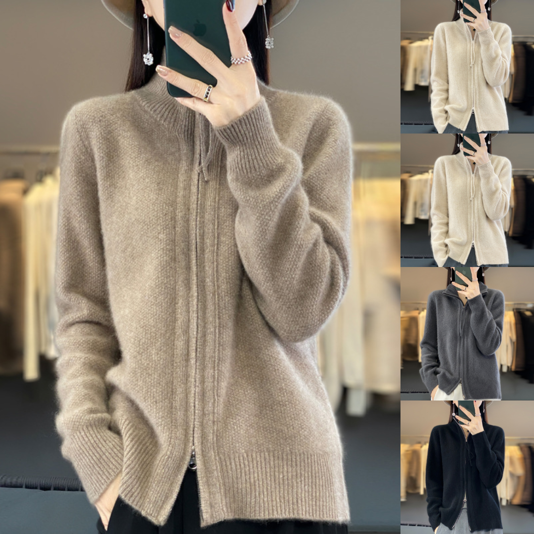 Trudi - Strickjacke Aus Wolle Und Kaschmir Mit Reißverschluss