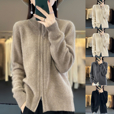 Trudi - Strickjacke Aus Wolle Und Kaschmir Mit Reißverschluss