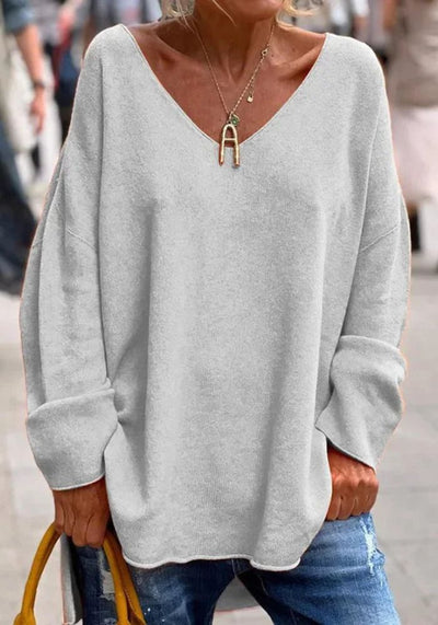 Urmila - Überdimensionale Einfach Weich Kaschmir Pullover