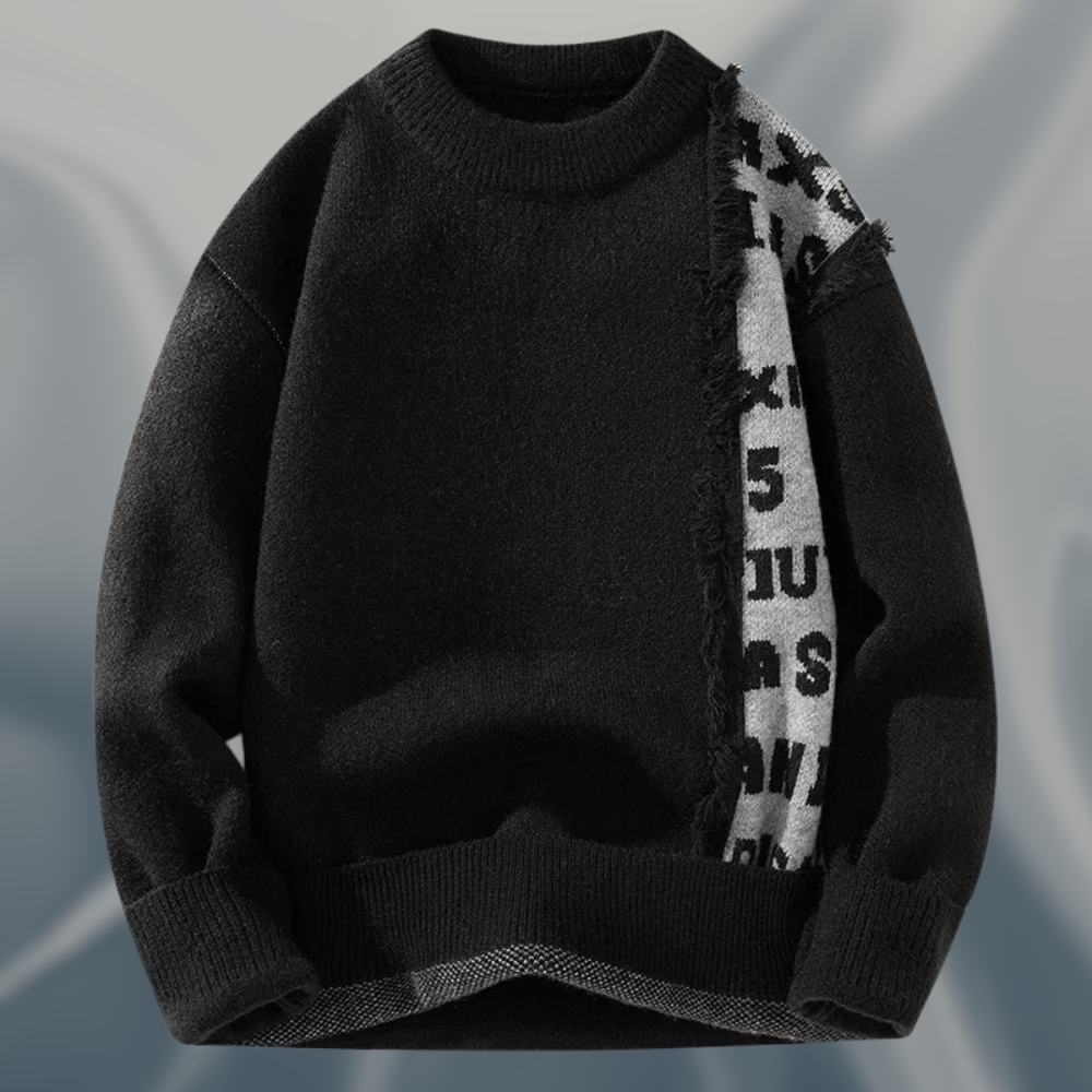 Dirrk – Jacquard Pullover Mit Rundhalsausschnitt