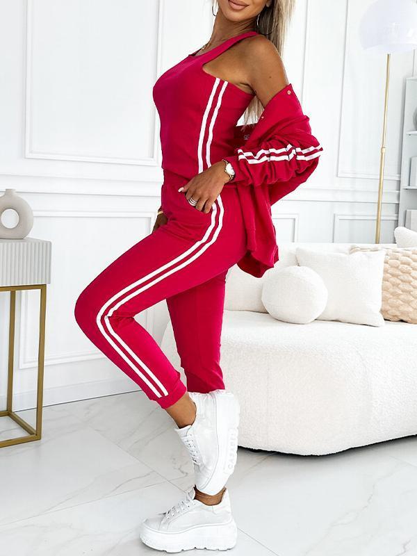 Kendra - Rundhalsausschnitt Jacke und Hose 3 Stück Set