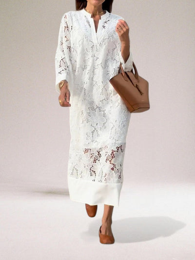 Hafina – Luxuriöses Spitze Maxikleid