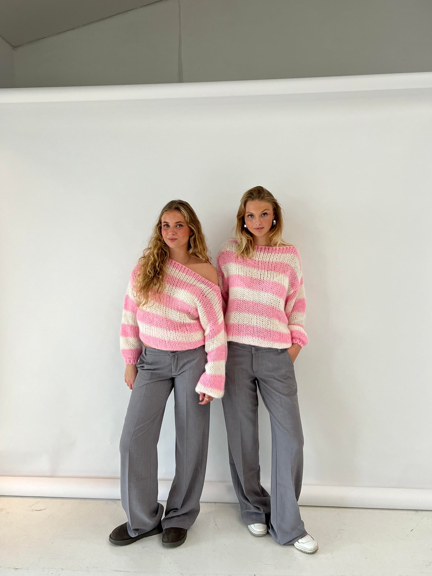 Gestreifter Strickpullover