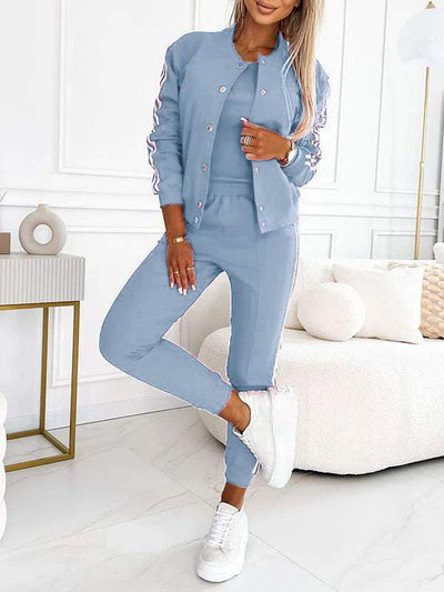 Kendra - Rundhalsausschnitt Jacke und Hose 3 Stück Set