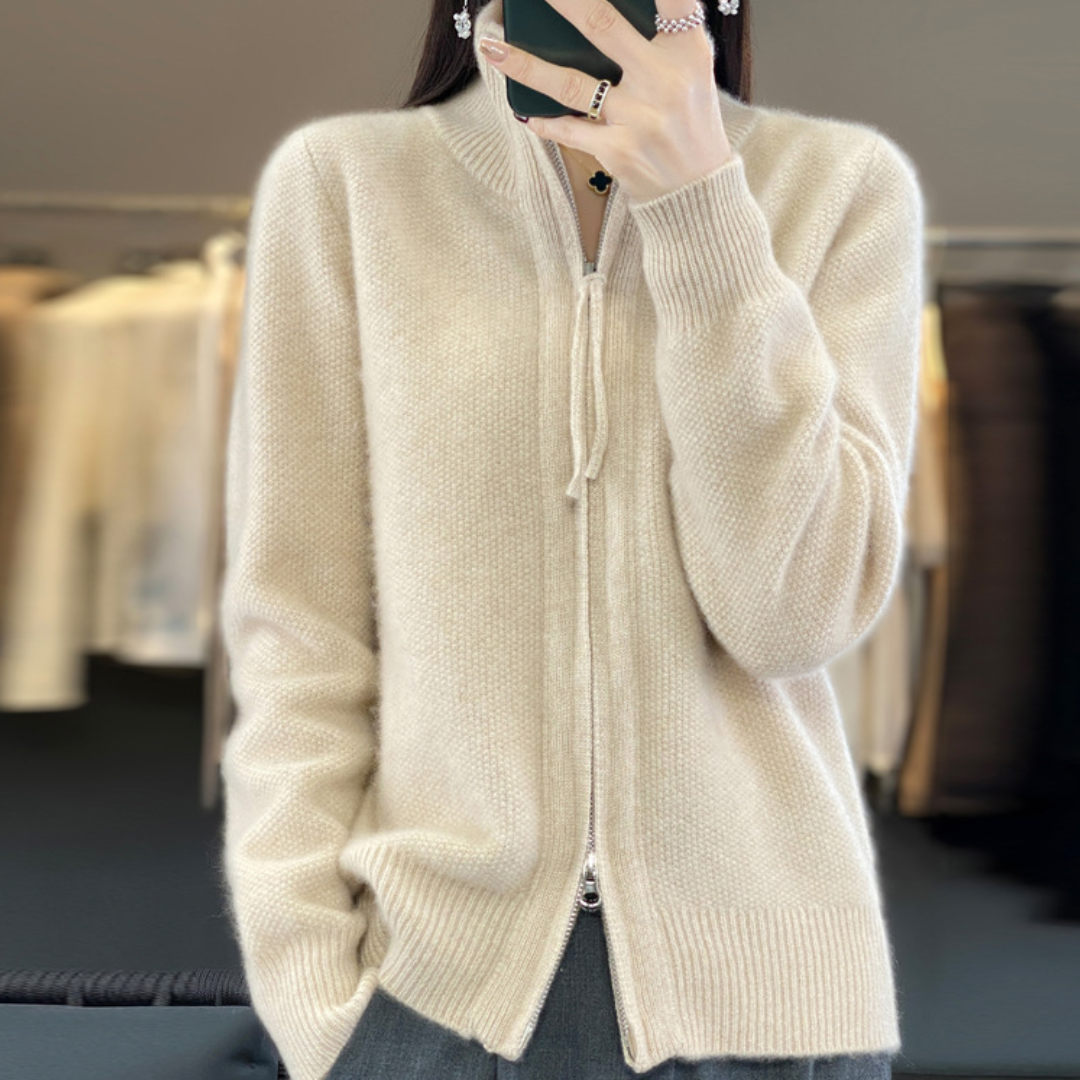 Trudi - Strickjacke Aus Wolle Und Kaschmir Mit Reißverschluss