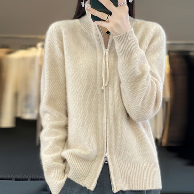 Trudi - Strickjacke Aus Wolle Und Kaschmir Mit Reißverschluss