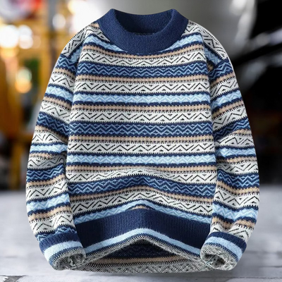 Yannis –  klassischem Muster Strickpullover