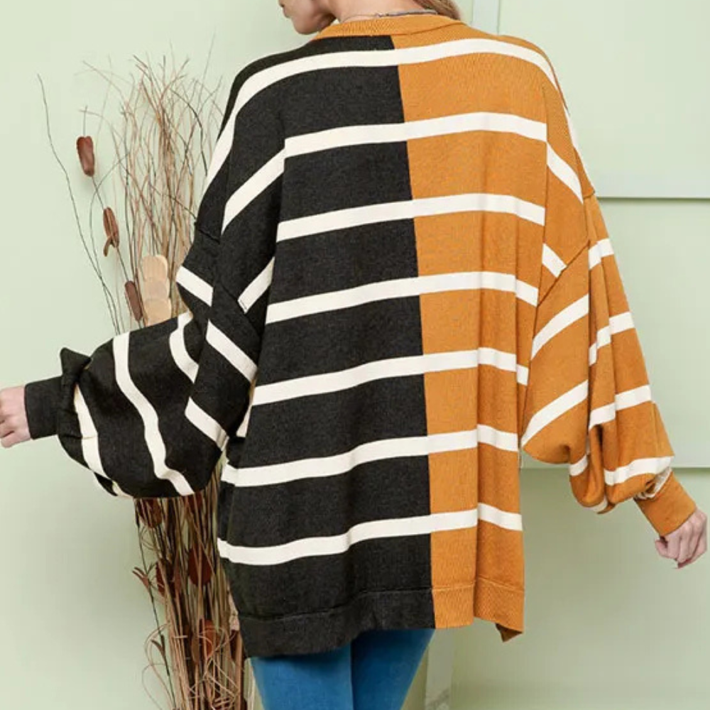 Victoria - Stylischer gestreifter Freizeitpullover für Frauen