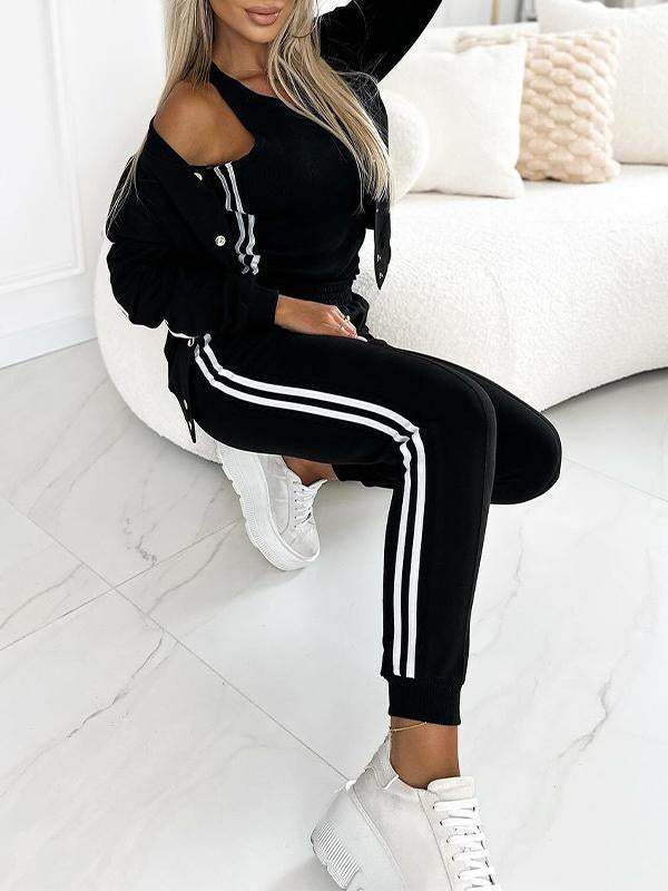 Kendra - Rundhalsausschnitt Jacke und Hose 3 Stück Set