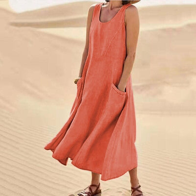 Pinkky - Ärmelloses Baumwollkleid