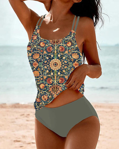 Dolly - Bedruckter Tankini Mit Doppelten Trägern