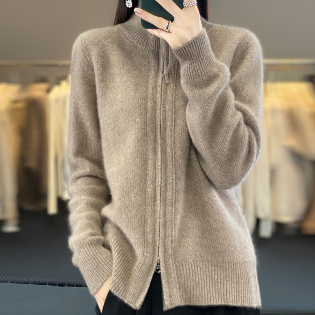 Trudi - Strickjacke Aus Wolle Und Kaschmir Mit Reißverschluss