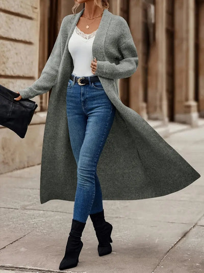 Loretta - Stilvolle langärmelige Wollstrickjacke