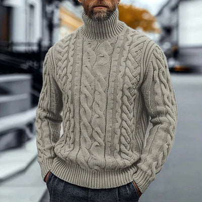 Philo - Rollkragen Pullover Aus Zopfstrick