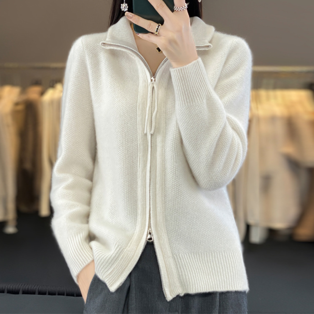 Trudi - Strickjacke Aus Wolle Und Kaschmir Mit Reißverschluss