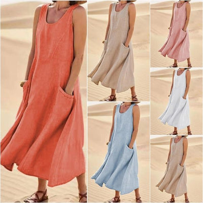 Pinkky - Ärmelloses Baumwollkleid