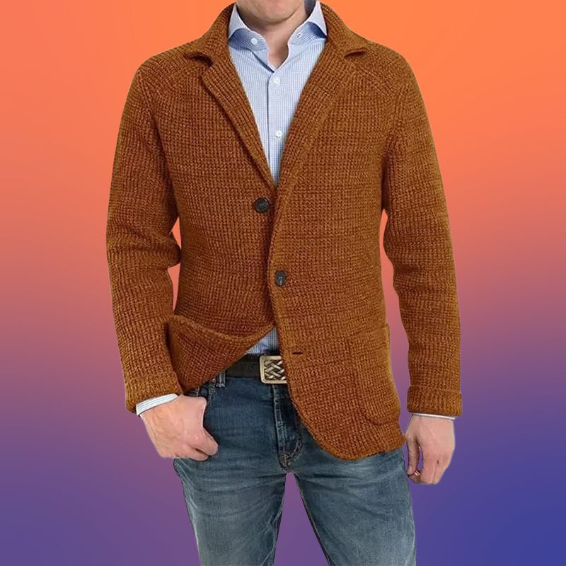 Rodion - Lässig Gestrickt Strickjacke