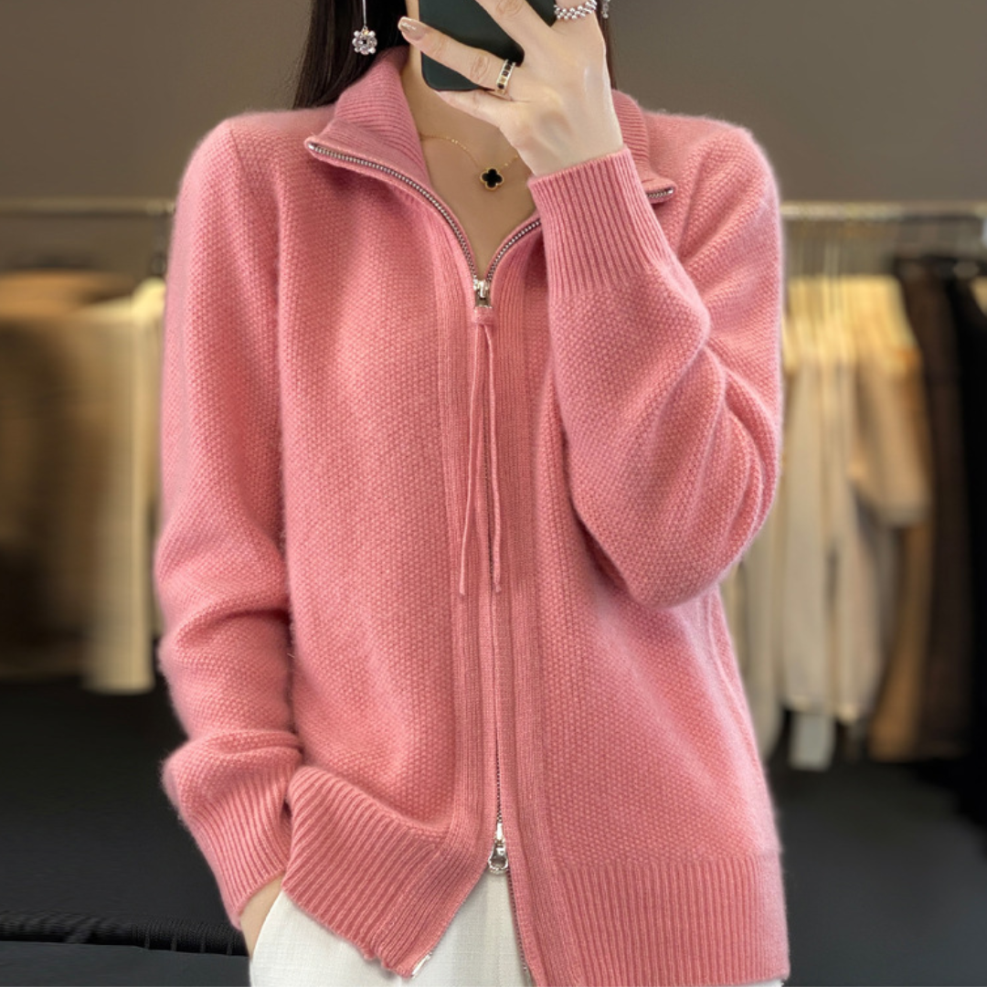 Trudi - Strickjacke Aus Wolle Und Kaschmir Mit Reißverschluss