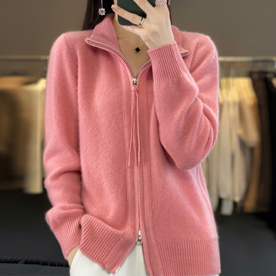 Trudi - Strickjacke Aus Wolle Und Kaschmir Mit Reißverschluss