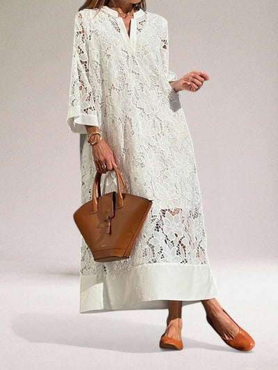 Hafina – Luxuriöses Spitze Maxikleid
