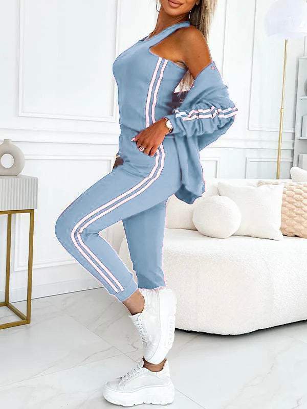Kendra - Rundhalsausschnitt Jacke und Hose 3 Stück Set