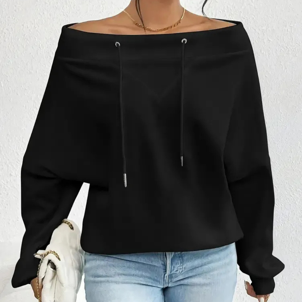 EDNA - Trendiges schulterfreies Sweatshirt für Frauen mit höchstem Komfort