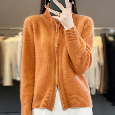 Trudi - Strickjacke Aus Wolle Und Kaschmir Mit Reißverschluss