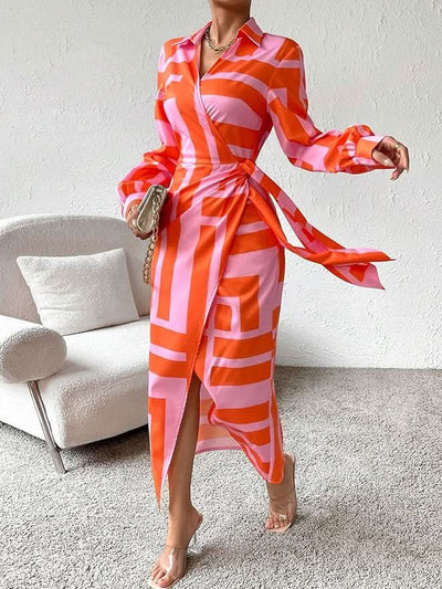 Lorena - Wickeln Drucken Kleid
