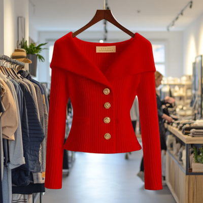 Kamilla - Schick Schließen Sie Strickjacke