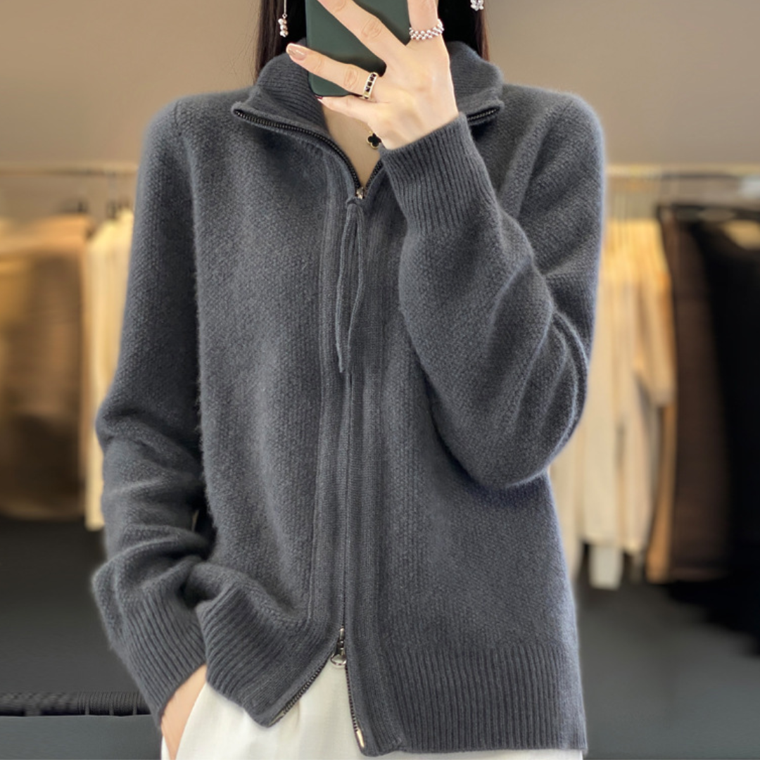 Trudi - Strickjacke Aus Wolle Und Kaschmir Mit Reißverschluss