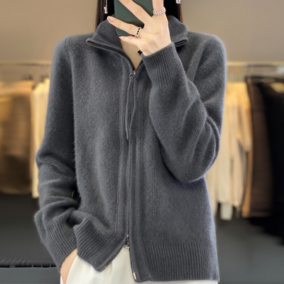 Trudi - Strickjacke Aus Wolle Und Kaschmir Mit Reißverschluss