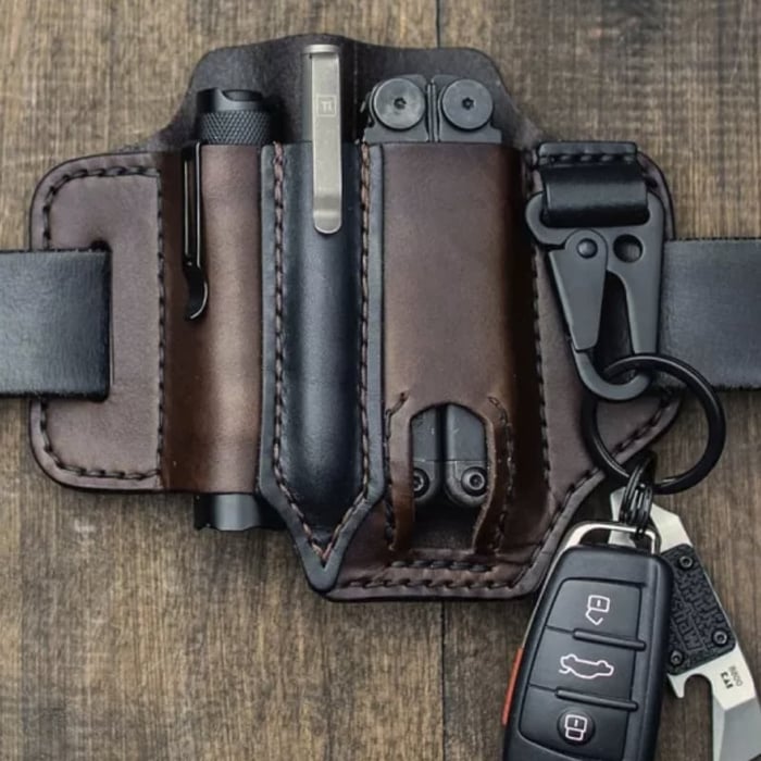 Beltora - Leder Eule Schnalle Tactical Multifunktionsgürtel Abdeckung