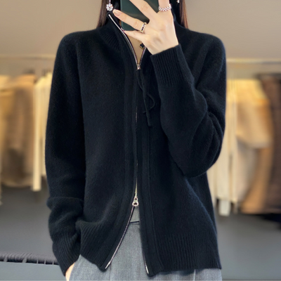 Trudi - Strickjacke Aus Wolle Und Kaschmir Mit Reißverschluss