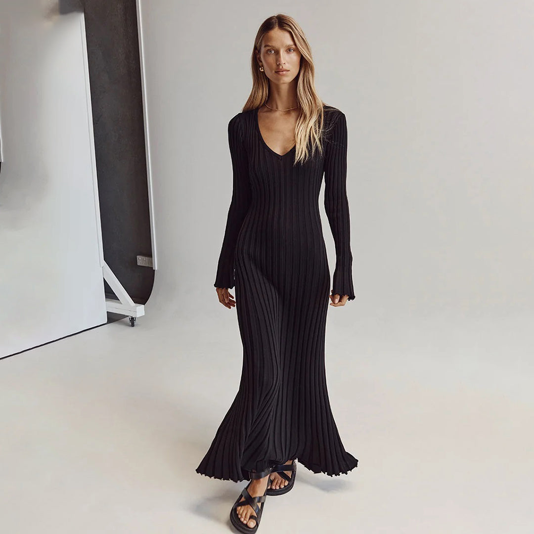 Abigail - Elegantes Maxikleid aus Strick für einen stilvollen Look