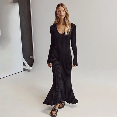 Abigail - Elegantes Maxikleid aus Strick für einen stilvollen Look