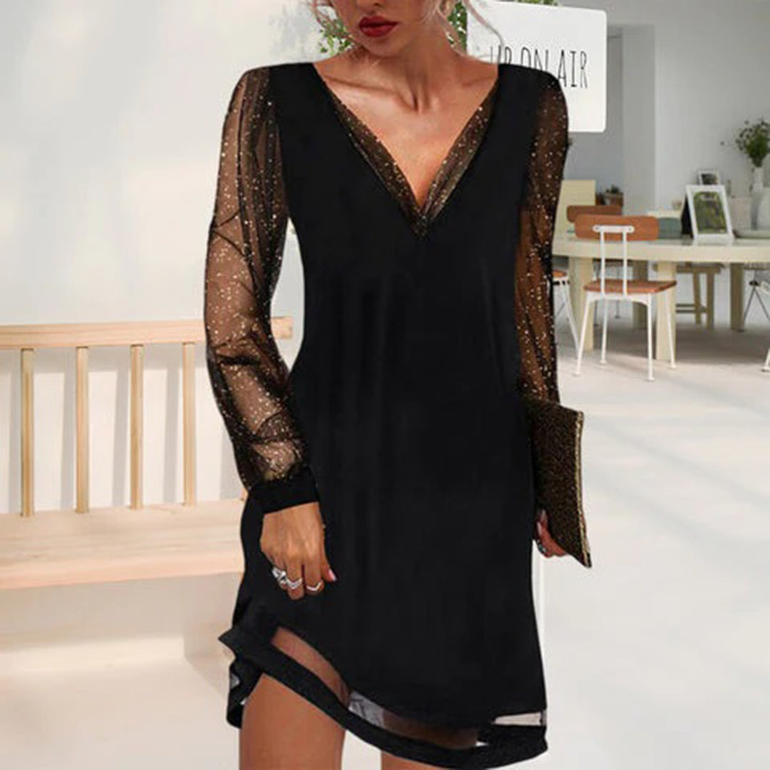 ATHENA - Stilvolles Kleid mit raffiniertem V-Ausschnitt