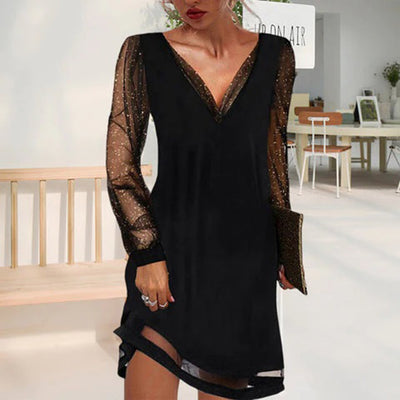 ATHENA - Stilvolles Kleid mit raffiniertem V-Ausschnitt