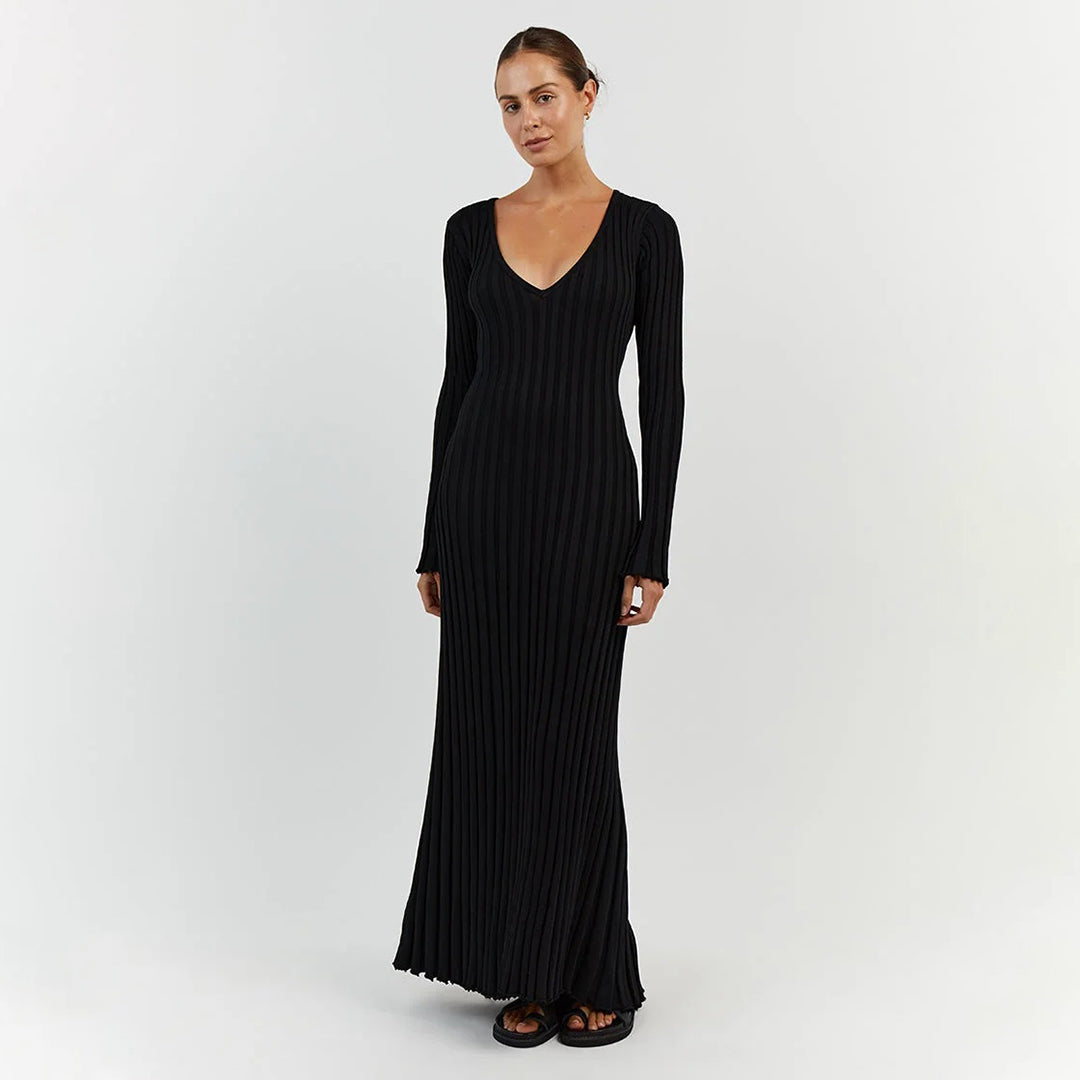 Abigail - Elegantes Maxikleid aus Strick für einen stilvollen Look