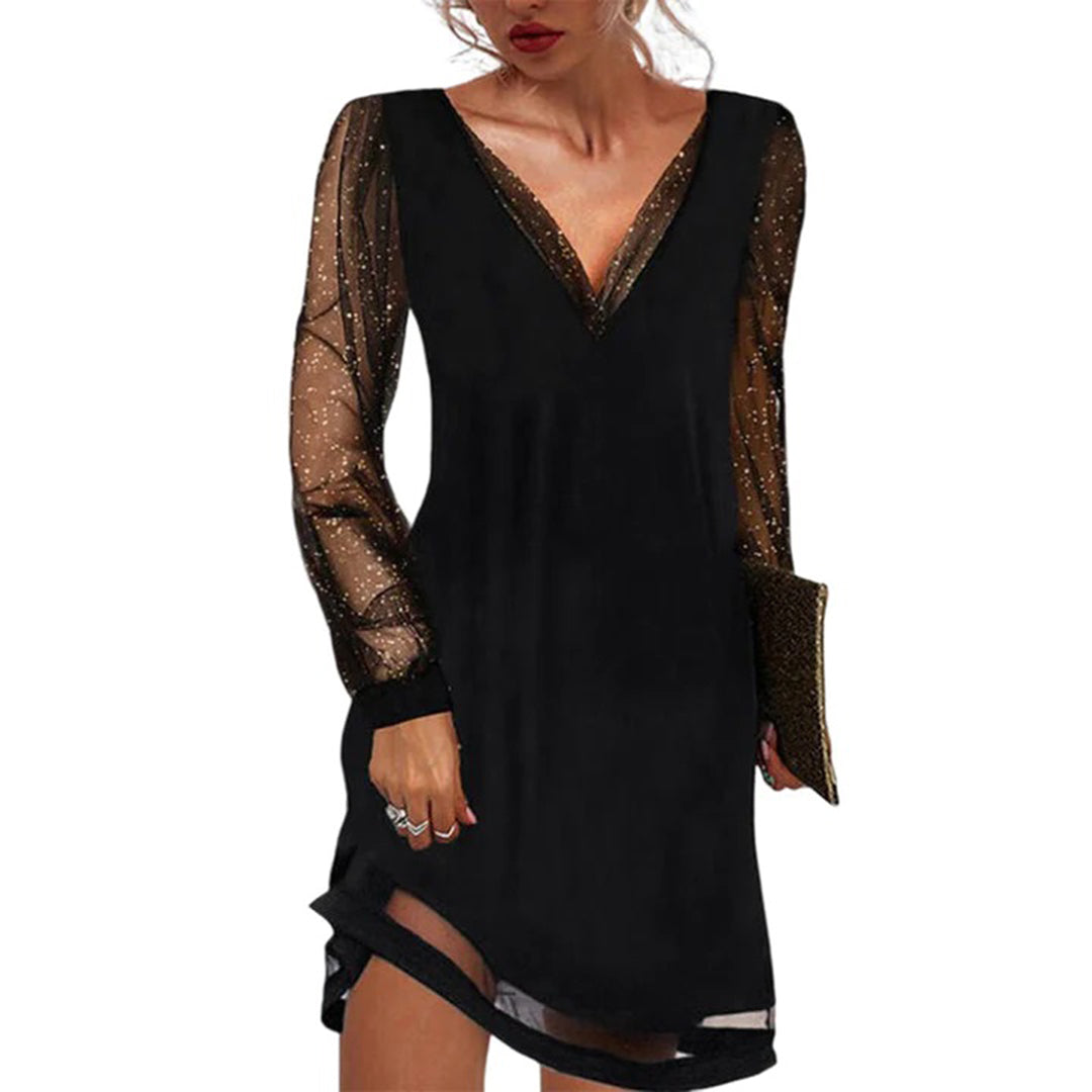 ATHENA - Stilvolles Kleid mit raffiniertem V-Ausschnitt