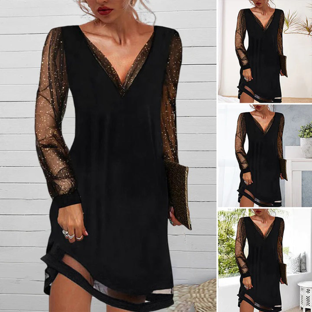ATHENA - Stilvolles Kleid mit raffiniertem V-Ausschnitt