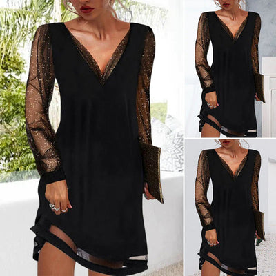 ATHENA - Stilvolles Kleid mit raffiniertem V-Ausschnitt