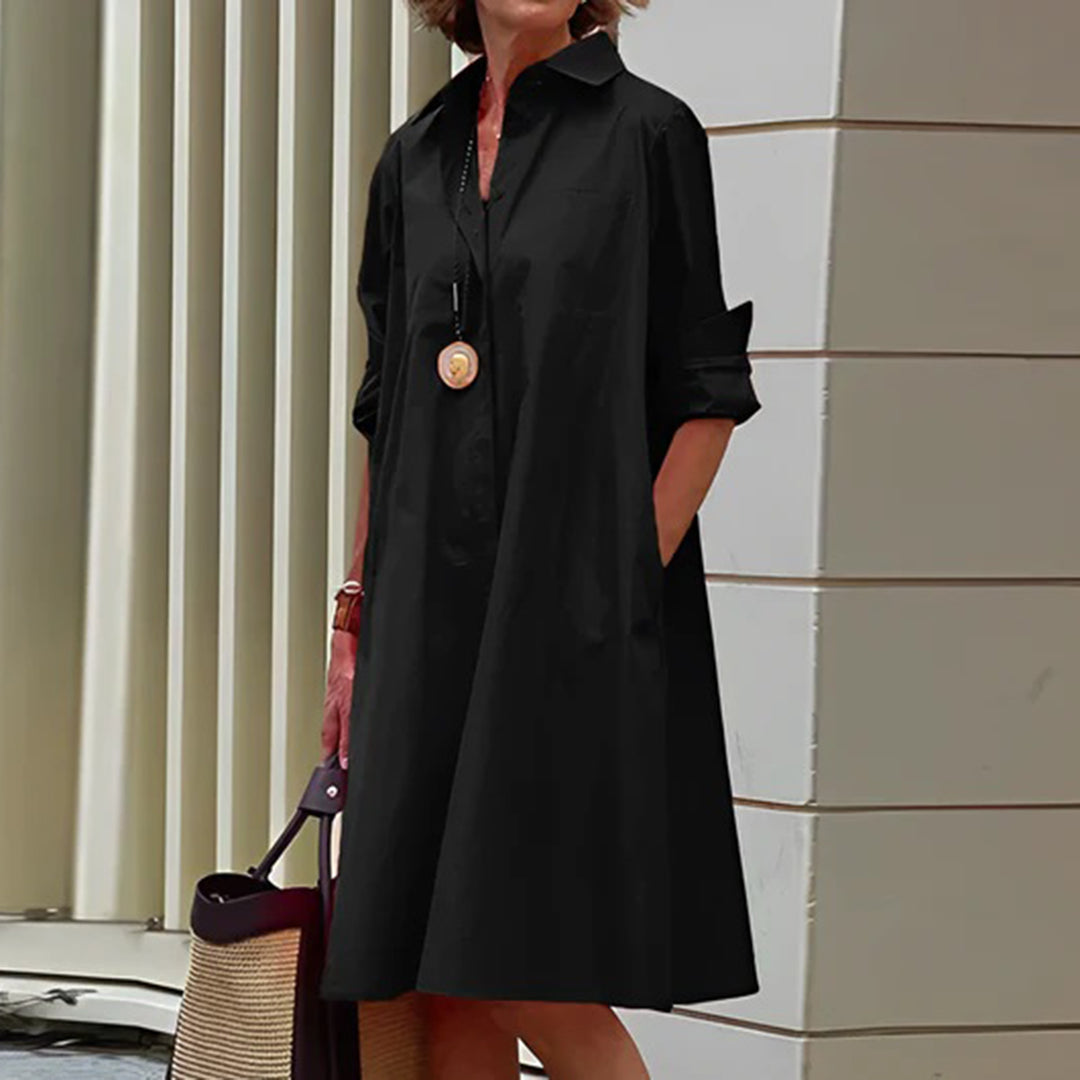 ASHLEY - Stilvolles Kleid mit eleganten langen Ärmeln