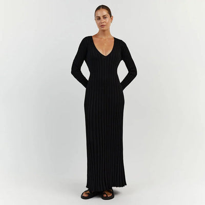 Abigail - Elegantes Maxikleid aus Strick für einen stilvollen Look