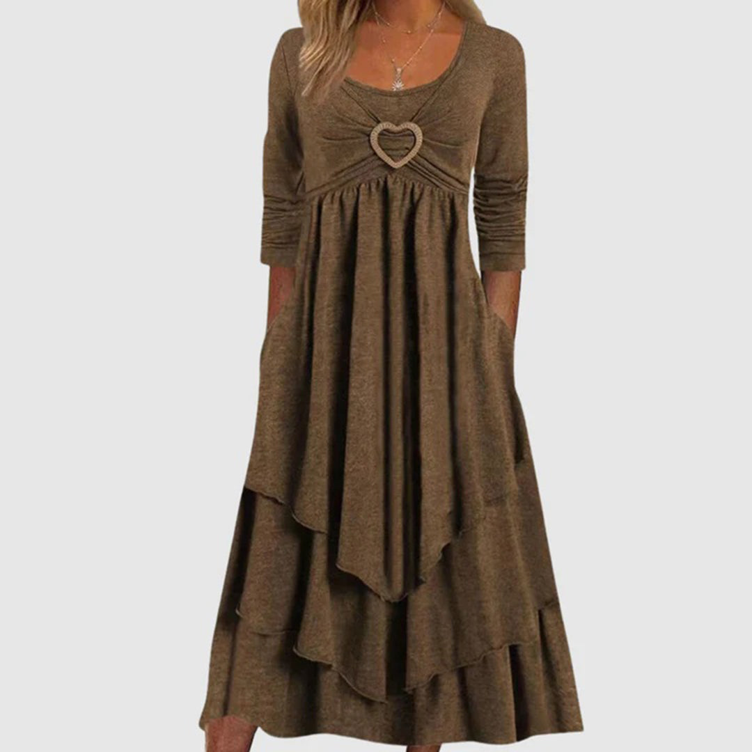 ABEBA - Elegantes langes Freizeitkleid für jeden Anlass